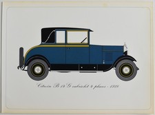 Citroën B 14 G cabriolet 4 places, 1928 Gravure de 1967