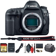 Canon EOS 5D Mark IV DSLR Camera 1483C002 with 64GB Memory Card and more