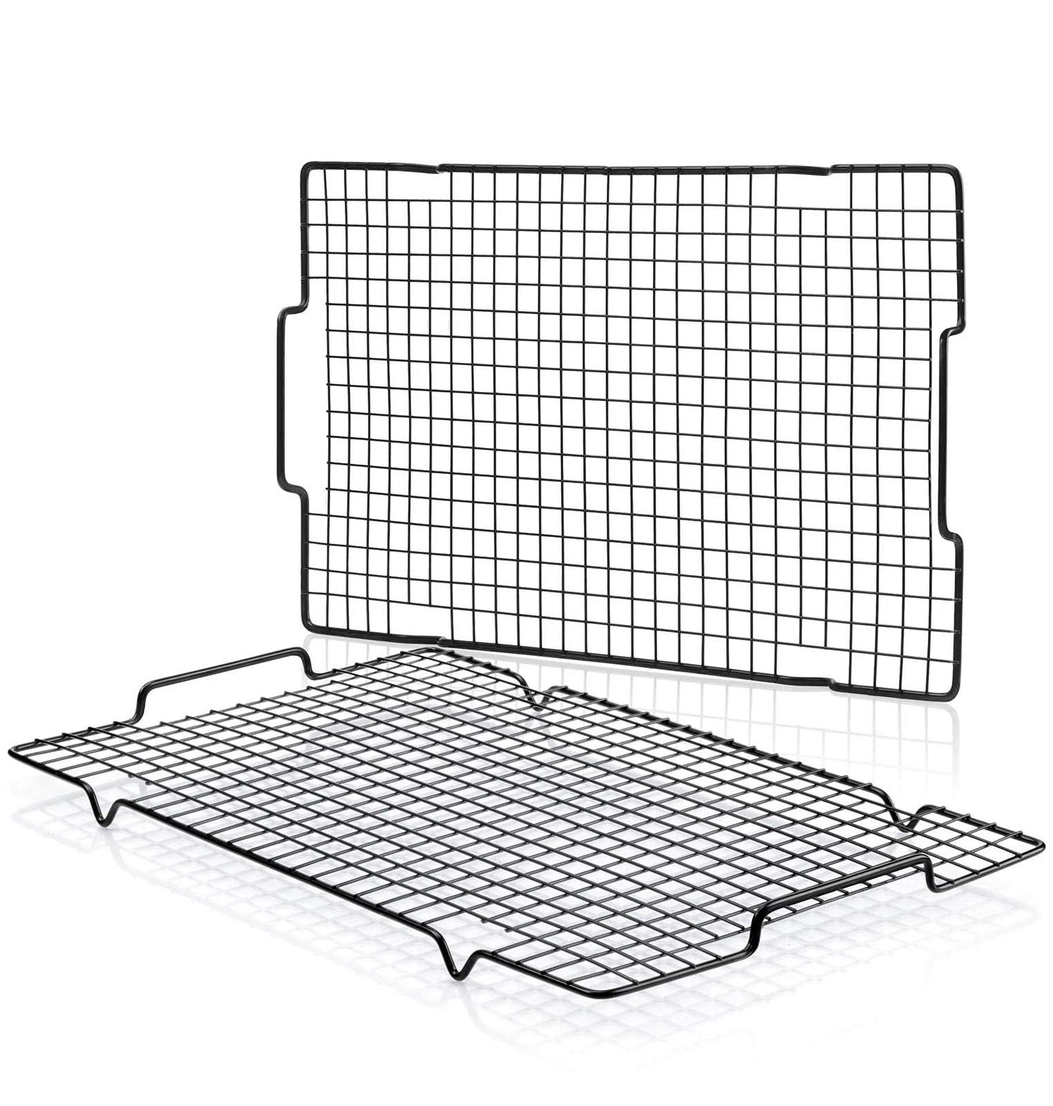 Cooling Rack 2 Pack - 16" x 10", Nonstick Baking Rack with Handle fits Half P...