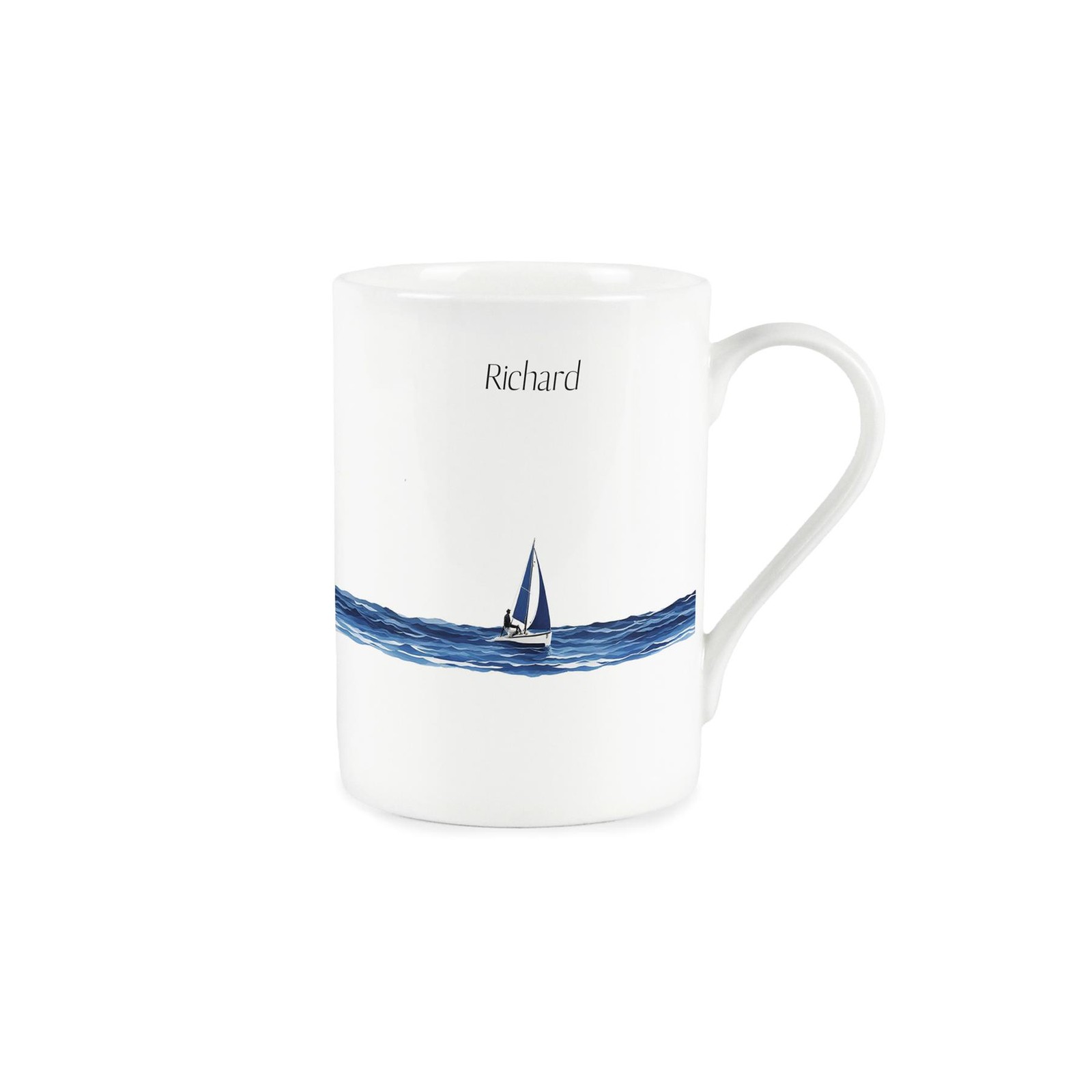 Personalised Sailing Bone China Mug - Ocean Dinghy Boat Sailor Cup Gift/Present