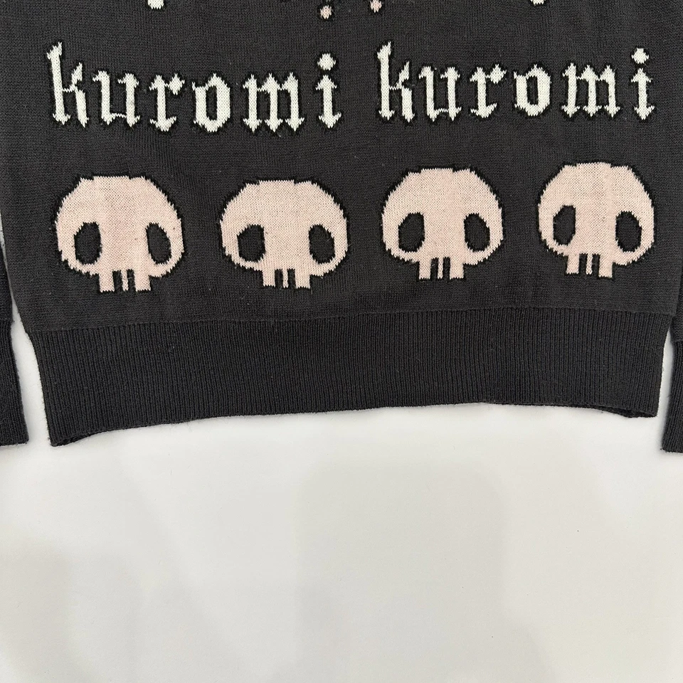 Suéter tejido H&M Kuromi para niña talla 16-18 gris oscuro Foto 3 de 4