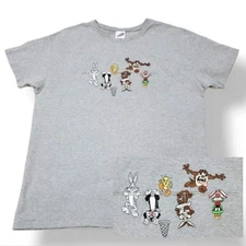 NEW Vintage 1999 Warner Bros Studio Store Embroidered Cartoon Characters T-shirt