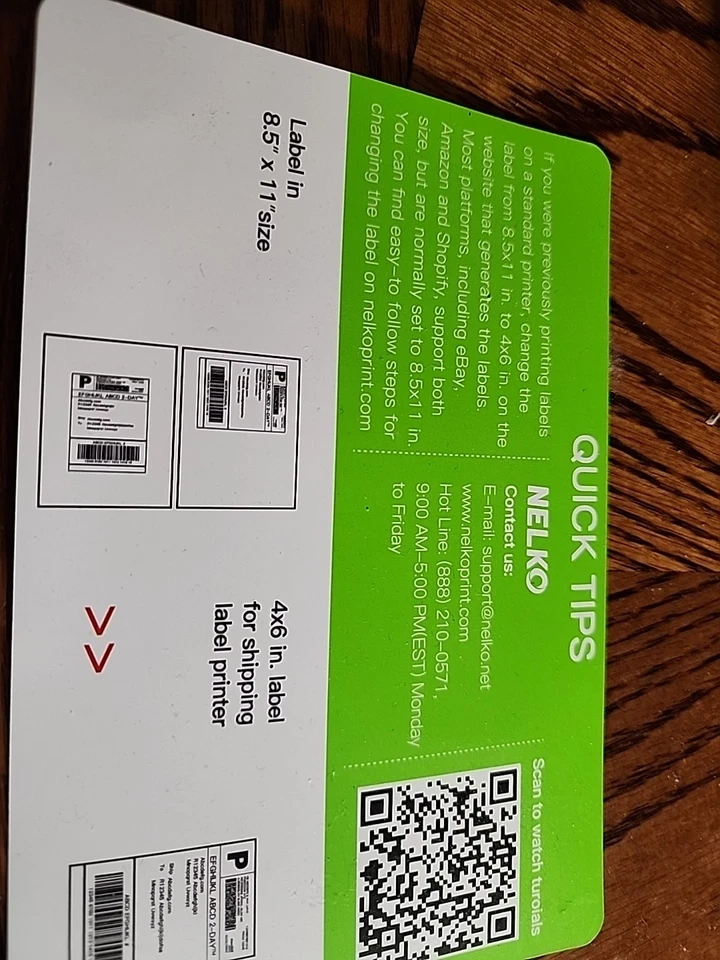 Nelko Thermal Label Printer with Sticker Labels for Office and Business - Image 4 of 4