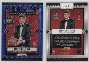 2024 Panini Prizm Luck of the Lottery Blue Wave /175 Donovan Clingan Rookie RC