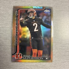 2025 Topps Chrome NFL Gold Football Refractor /50 Evan McPherson