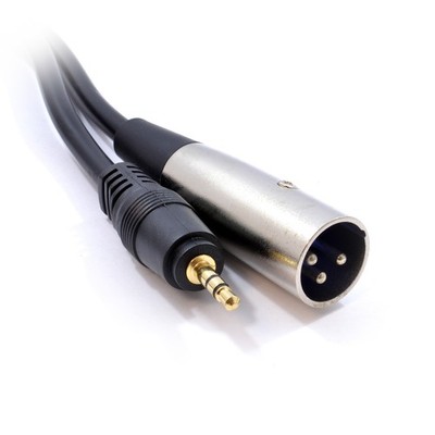 kenable XLR-Kabel 3,5 mm Stereo-Klinke auf XLR 3-Pin 2m Schwarz