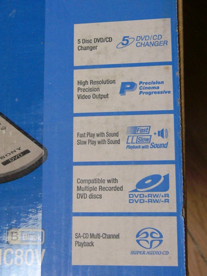 NEW Sony DVP-NC80V 5-Disc DVD CD Changer Player Progressive Scan Black - Image 2 of 4