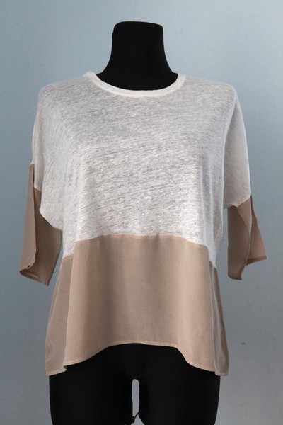 Women Seventy Shirt White Linen M