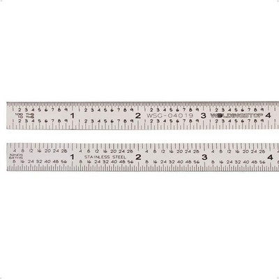 6 in Machinist Ruler Scale 5R 10ths 1/100 1/32 1/64 Graduation Flexible Decimal