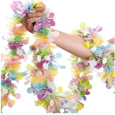 50Ft Multi-Colored Glitter Tinsel Garland - Perfect Easter Gift  Decoration