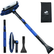 CARCAREZ 39" Extendable Car Snow Brush and Ice Scraper, Windshield Window Ice Sn
