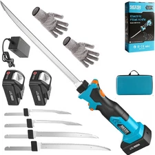 Seesii Electric Cordless Filleting Knife 7" 9" 9" 12" Reciprocating Razor Blades