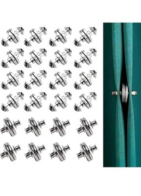 24 Pair Curtain Magnets Closure, Curtain Magnets Clips to Prevent Light Leaks