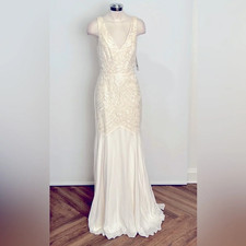 NICOLE MILLER BRIDAL WEDDING PS0004 $3500 AWH/ OFF WHITE Size 8