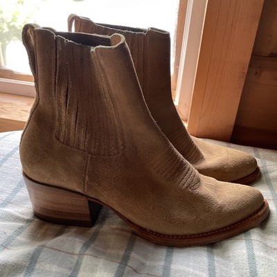 Tecovas Women's The Taylor Suede Size US 8.5 B Latte Leather Boots #541