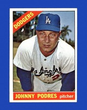 1966 Topps Set-Break #468 Johnny Podres EX-EXMINT *GMCARDS*