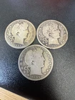 Lot Of Three Nice Barber Half Dollars 1893, 1894, 1894o!!