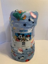 Disney Mickey Mouse Friends Soft Throw Blanket Pajama Party 5x6 Ft Brand New