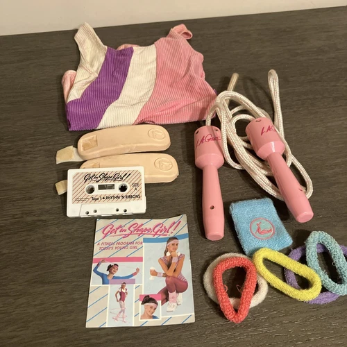 Vtg Get in Shape Girl Hasbro Rhythm’ N Ribbons With Jump Rope And Outfit