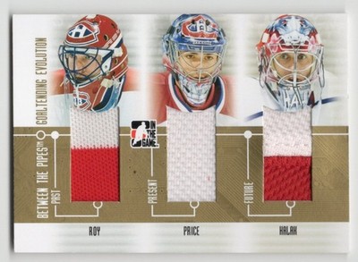 2009 ITG Between The Pipes Goaltending Evol.Triple Relics Roy/Price/Halak GOLD
