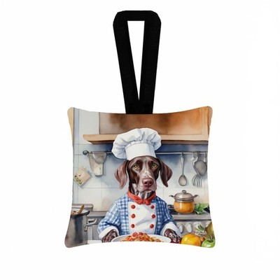 Caroline's Treasures German Shorthaired Pointer The Chef Square Fabric Ornament