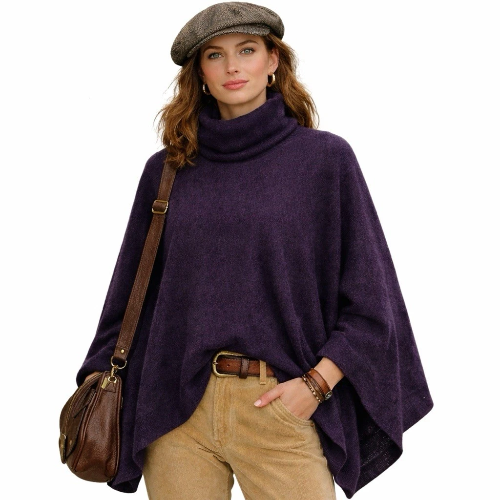 Ralph Lauren 100% Cashmere Poncho Cape Women’s M/L Sweater Blue Label Collection