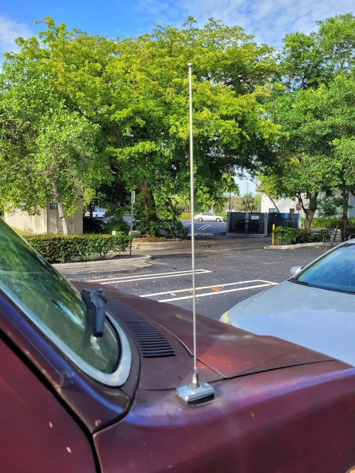 Mástil de antena de acero inoxidable de 21 pulgadas varilla radio AM/FM para Ford Bronco 1980-1996 Foto 3 de 4