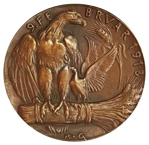 1916 Germany-Karl Goetz Medal-Ukraine Peace Treaty, K-205, NGC 63BN-Top Pop