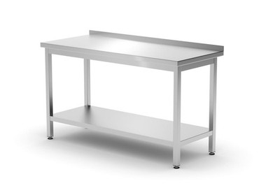 Hendi Arbeitstisch Kitchen Line mit Aufkantung und Grundboden  1400x600x850mm