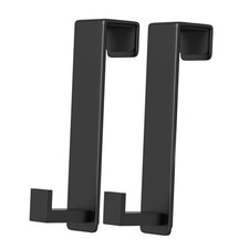 2-Pack Over The Door Hooks - Rustproof Stainless Steel Fits 1-3/4" Thick Door