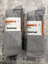 NEW 2X 3 PAIR PACK MENS TIMBERLAND CUSHIONED COTTON BLEND CREW SOCKS Sz 10-13