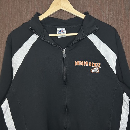 Russell Athletic Oregon State University Beavers Black Windbreaker Jacket Mens M - Picture 6 of 11