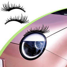 Car Eyelashes Stripe Decal Headlight Fog Eyebrow Stickers For Mini Cooper Beetle