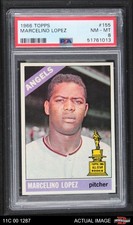 1966 Topps #155 Marcelino Lopez Angels ASR PSA 8 - NM/MT