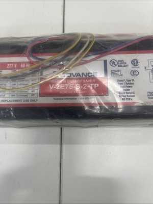 Advance V-2E75-S-2-TP 277V Mark III Energy Saver Ballast. Open Box but Sealed