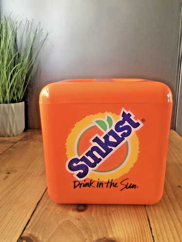 VINTAGE 80ER HELLORANGE SUNKIST KUNSTSTOFF EISKÜBEL COCKTAIL BAR PUB ZUBEHÖR - Bild 5 von 16