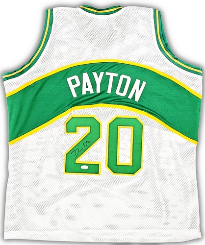 SEATTLE SUPERSONICS GARY PAYTON AUTOGRAPHED WHITE JERSEY JSA STOCK #215728 - Picture 2 of 7