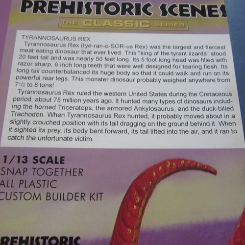 Atlantis presents new in box Tyrannosaurus rex 1:13 scale snap together 2011 - Picture 7 of 11