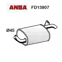 Hinterer SchalldäMpfer Ford Fiesta III 1.4 Ansa FüR 1019608