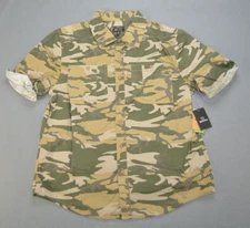 Brixton Charter Crossover S/S Stretch Woven Camo Button Up Shirt Size Small New