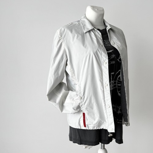 Vintage 00s Prada Linea Rossa Women’s Light Blue Jacket Size 48 (M) - Picture 3 of 11