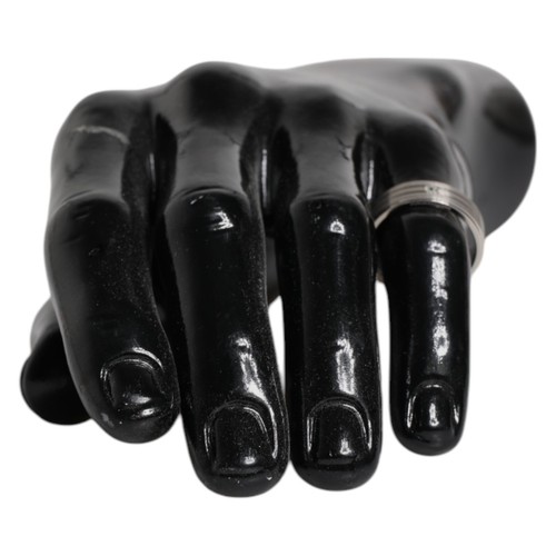 DOLCE & GABBANA Ring Silver Tone Brass Clear Crystal DG Logo US8.5 / EU58 230usd - Picture 8 of 9