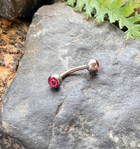 1pc Eyeball 316L Surgical Steel Eyebrow Ring Curved Barbell Eye Ball 16g 5/16" - Picture 7 of 7
