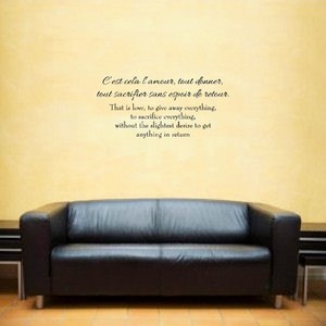 The Measure of love wall art sticker decal kitchen lounge bedroom