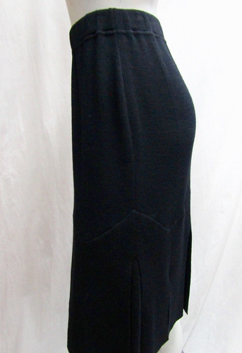 NWT ST. JOHN Essentials Black Caviar Milano Knit Carwash Pleated Skirt 6 - Picture 4 of 12