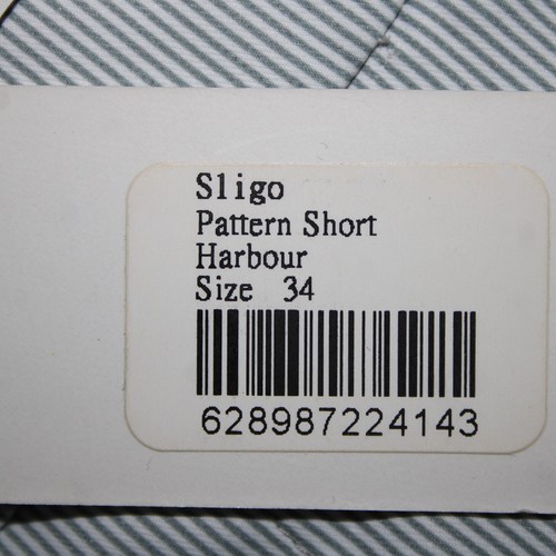 Sligo NEW $90 Sz 34 x 11 White Gray Striped Polyester Spandex Golf Shorts - Picture 9 of 24