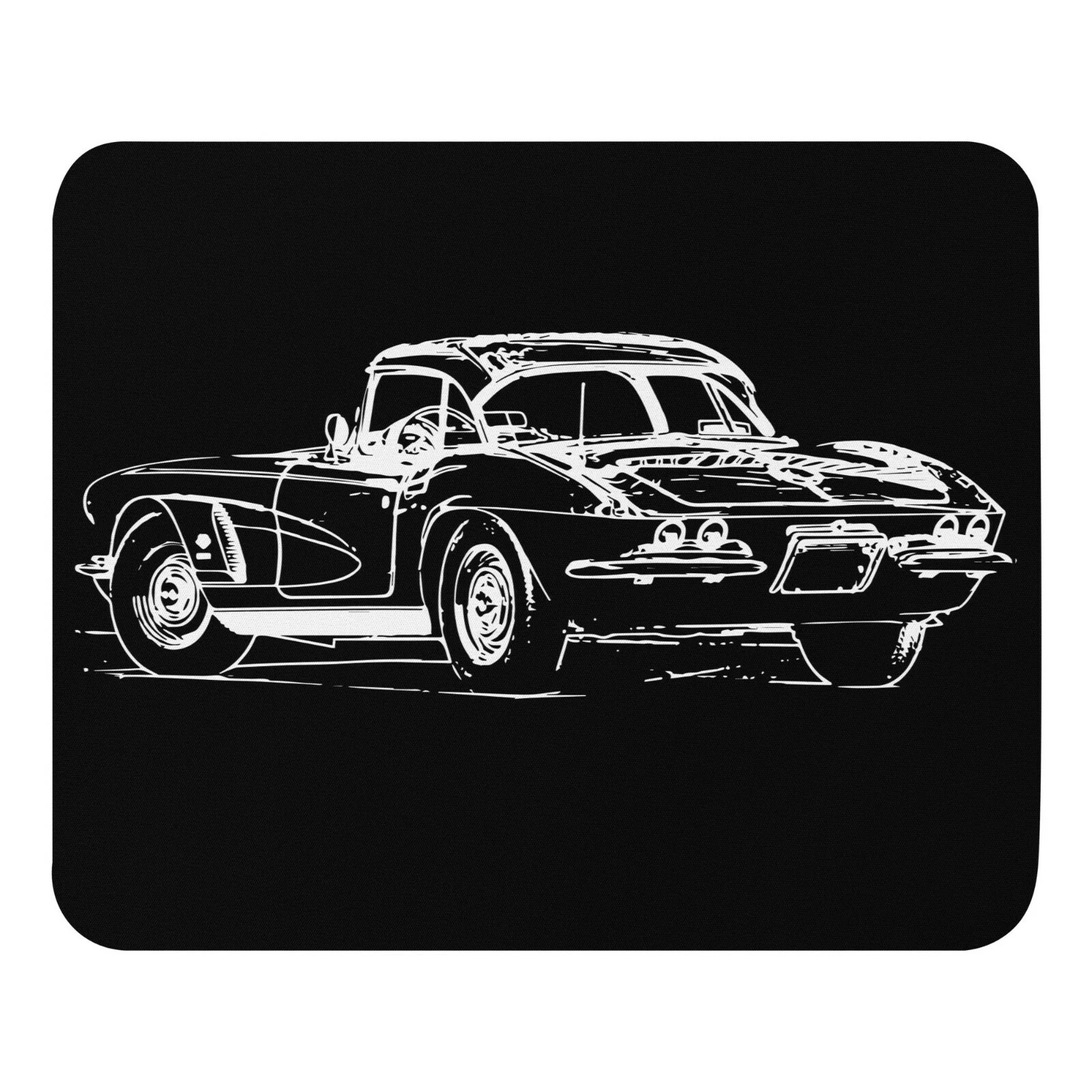 Tapis de souris ancien cadeau voiture de collection vette c1 1962