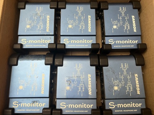 6 Samson S-Monitor Personal Monitor & Headphone Amplifier W/ 5 Power Cords - Picture 1 of 6