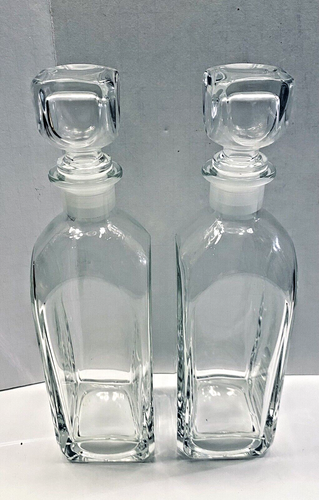 Luigi Bormioli Licht und Musik 12" italienische Kristall Whisky Dekanter ~ ein Paar - Bild 6 von 7