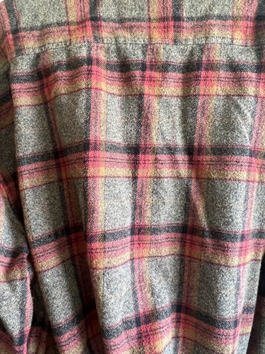 Free Nature Shirt Mens XX-Large Red Gray Plaid Flannel Outdoors Button-Up - Picture 10 of 10